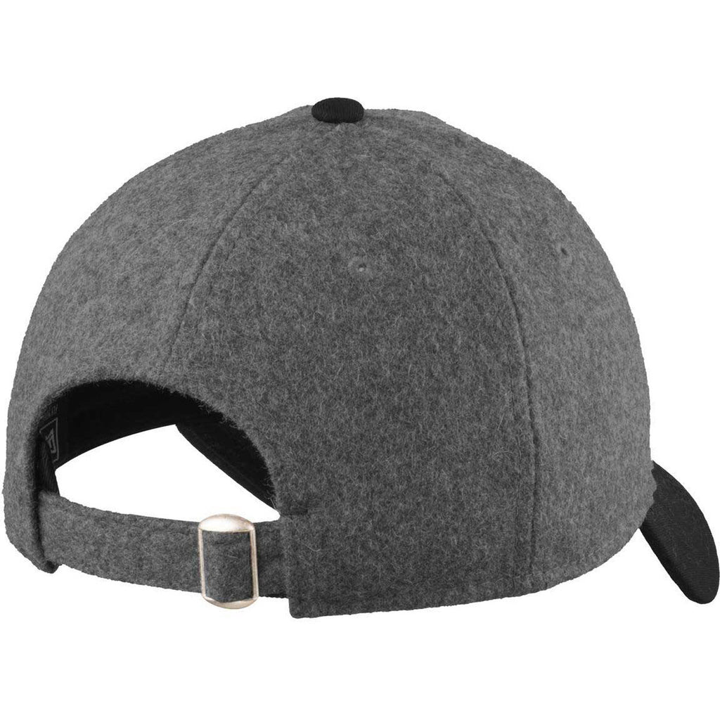 New Era 9TWENTY Graphite Heather/Black Melton Wool Heather Cap