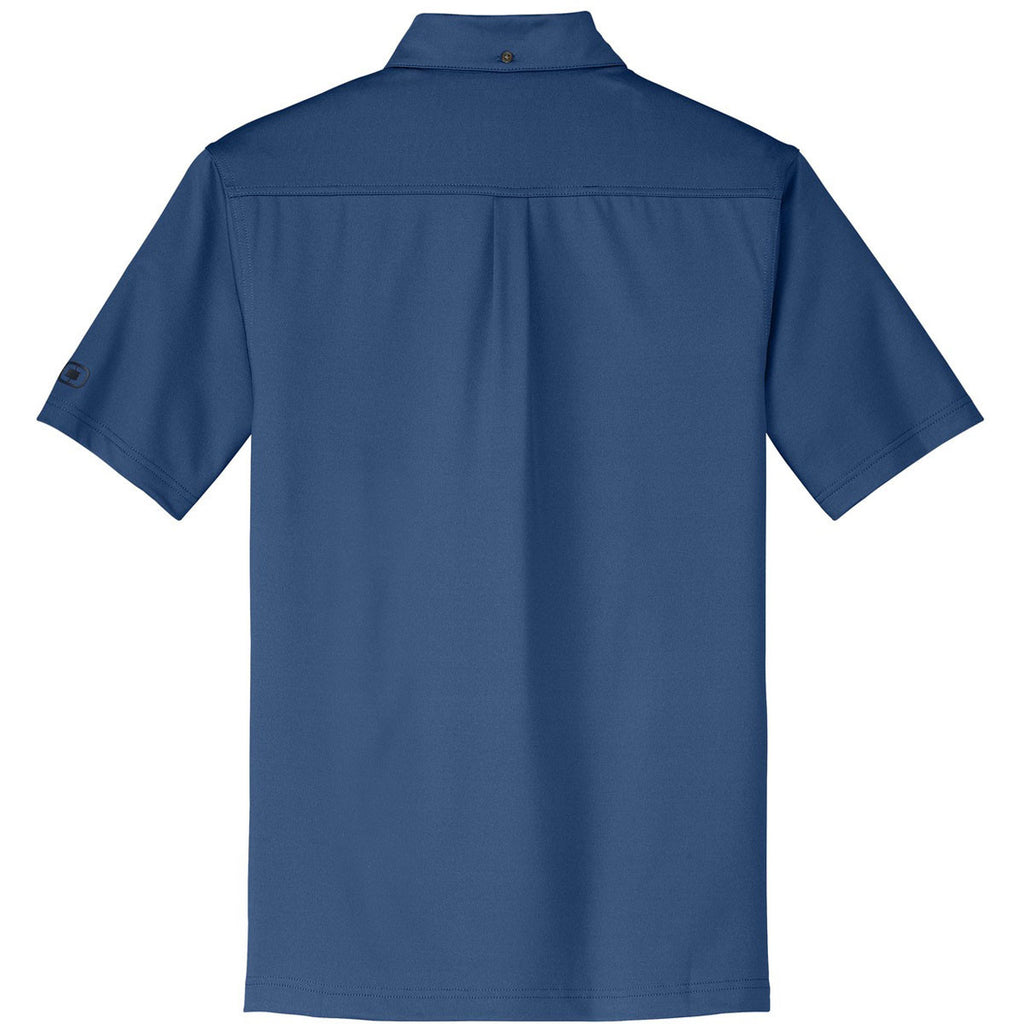 OGIO Men's Blue Indigo Gauge Polo