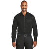 Red House Men's Black Slim Fit Non-Iron Twill Shirt