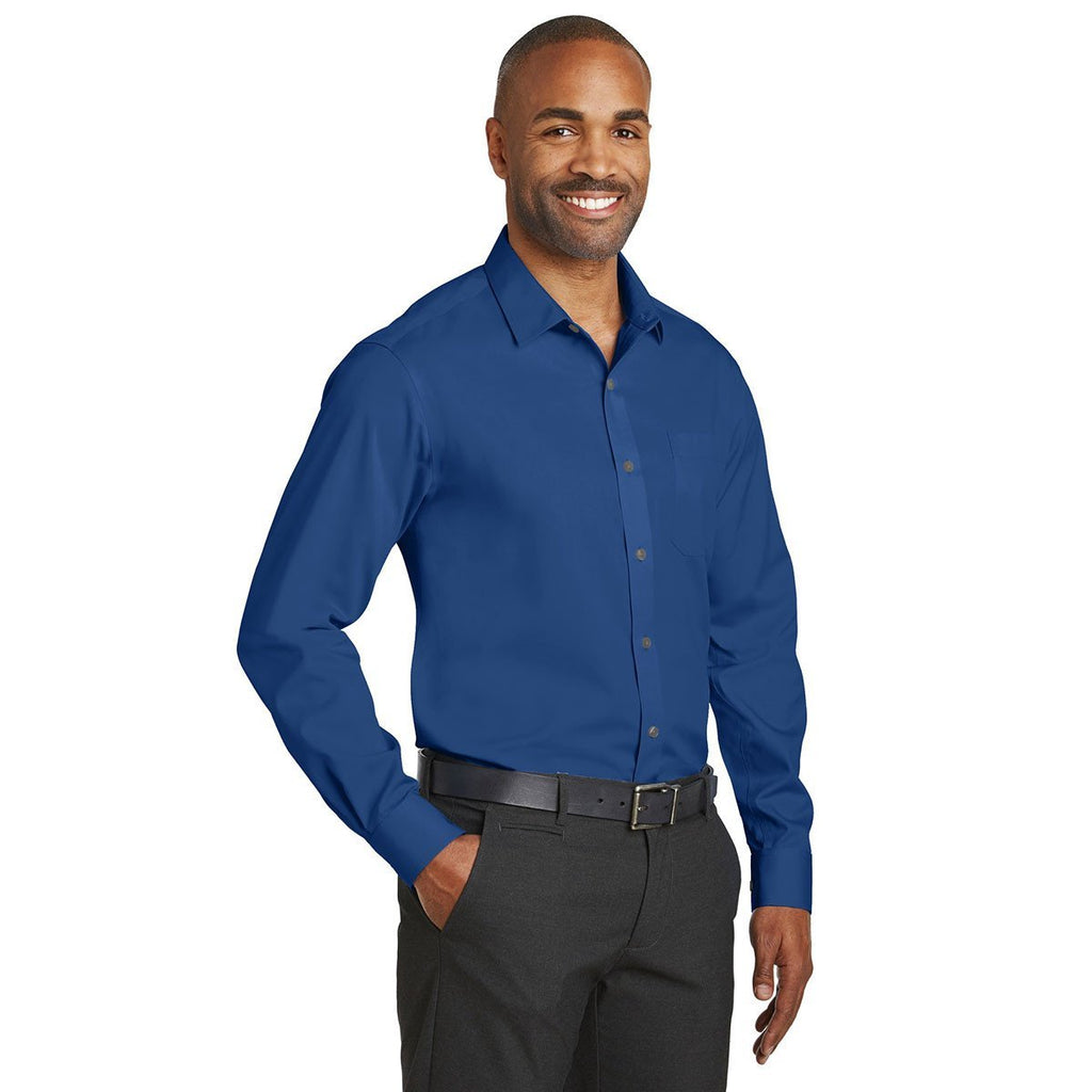 Red House Men's Blue Horizon Slim Fit Non-Iron Twill Shirt