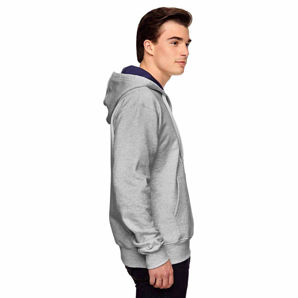 Champion Men's Athletic Heather for Team 365 Cotton Max Fleece Quarter-Zip Hood