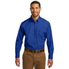 Port Authority Men's True Royal Tall Long Sleeve Carefree Poplin Shirt