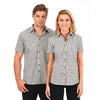 Identitee Men's Taupe/Black/White Hudson Short Sleeve Shirt