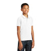 Port Authority Youth White Core Classic Pique Polo