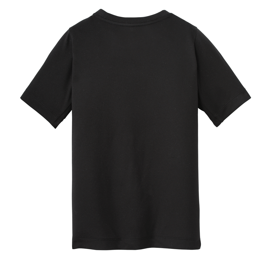 New Era Youth Black Solid Series Performance Crew Tee