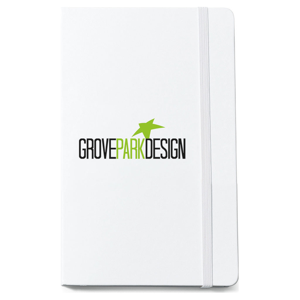 Moleskine White Hard Cover Ruled Large Notebook (5" x 8.25")